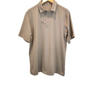 Walter Hagen 11 Majors Golf Polo Shirt Men Medium Gray Geometric UPF 50+ Stretch